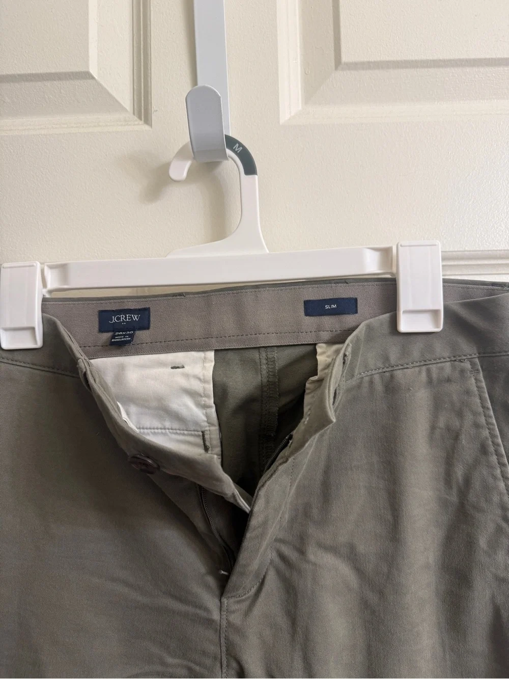 J. Crew Men's Olive Straight Chino Pants